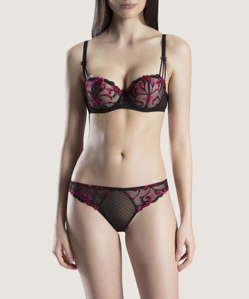 Aubade Au Bal de Flore Tanga Slip Zwart
