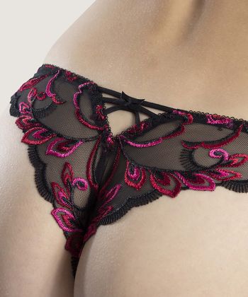Aubade Au Bal de Flore Tanga Slip Zwart