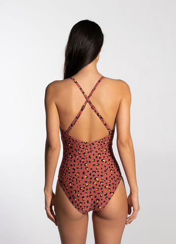 Cyell Swimwear Wild At Heart Badpak met Softcups Bruin