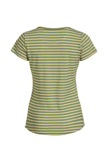 Pip Studio Tilly Sleepy Stripers Pyjamatop Korte Mouwen Groen