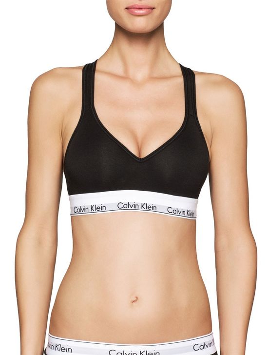 Calvin Klein Bralette top met voorgevormde cups zwart