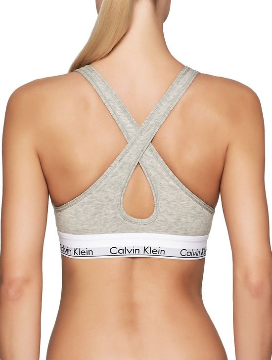 Calvin Klein Bralette top met voorgevormde cups grijs