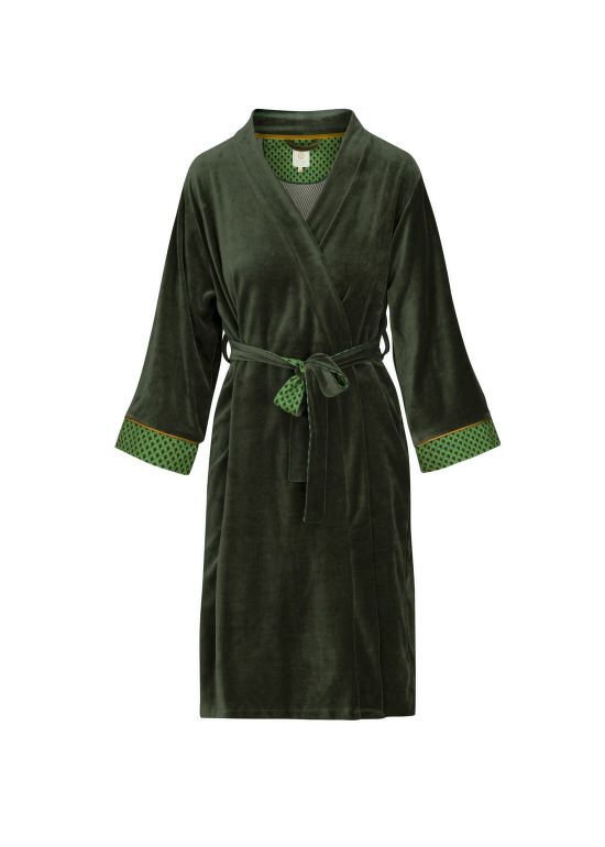 Naomi Velvet Kimono Green