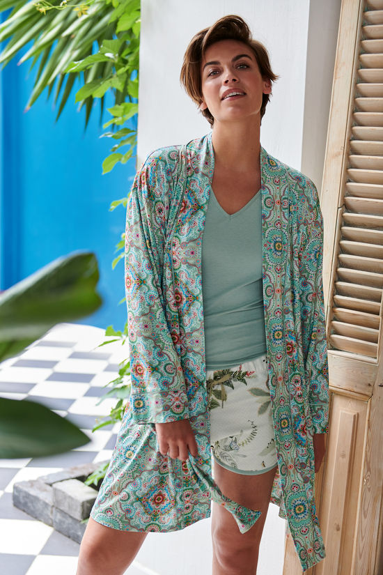 Pip Studio Toy Stripers Pyjamatop Korte Mouw Groen