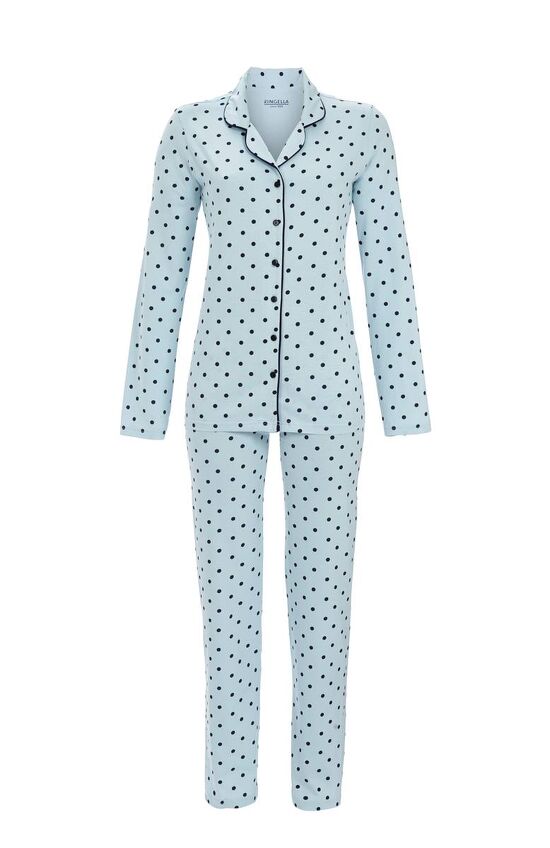 Pyjama lange mouw tricot doorknoop